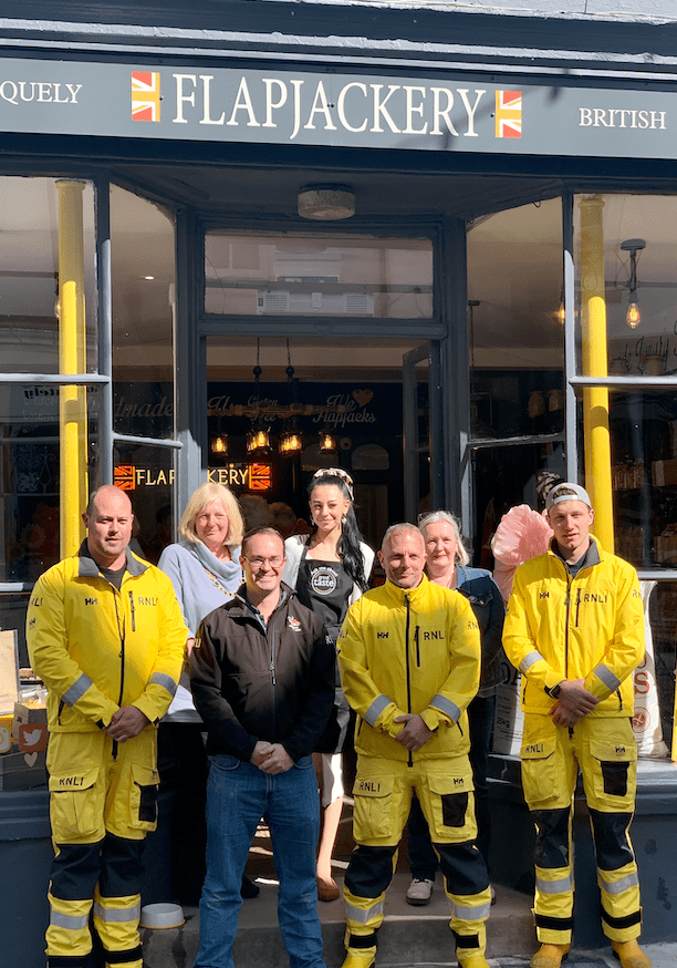 Plymouth RNLI officially opened Flapjackery's new shop on the Barbican